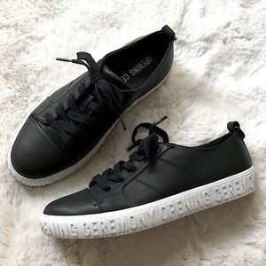 Opening Ceremony La Cienega black Leather spelled out Sneakers women’s size 36